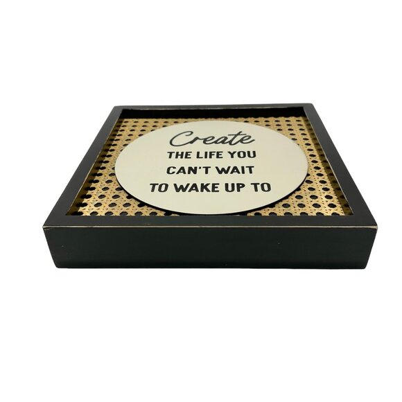 Primitives by Kathy Inset Box Sign 10 x 10 x 2 Black Create Life NEW - Picture 2 of 5